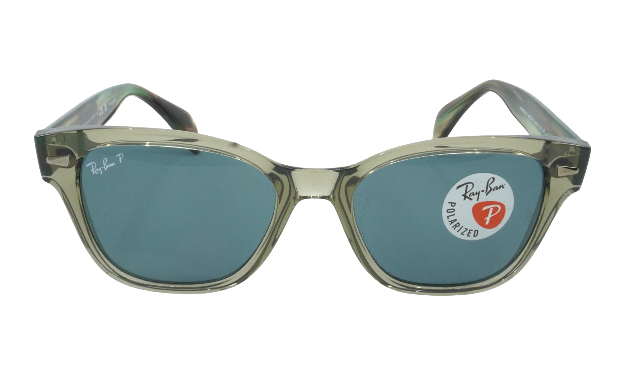 SQUARE POLARIZED SUNGLASSES "TRANSPARENT GREEN" RB0880SF-6635-3R_53