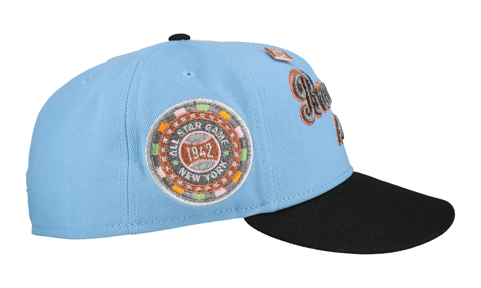 59FIFTY Brooklyn Dodgers 1942 Allstar Game Fitted Hat "Metallic Sky / Black Script" NE421