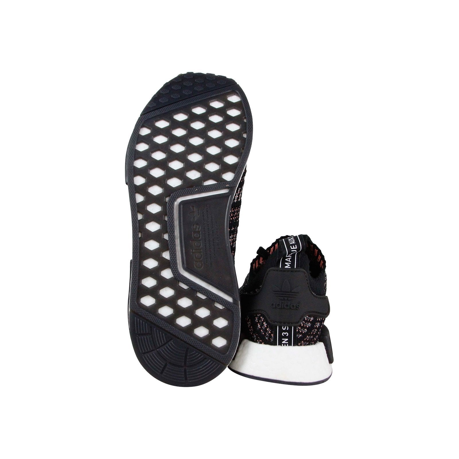 Nmd R1 Stlt Pk B37636 Mens Black Canvas Lace Up Lifestyle Sneakers Shoes