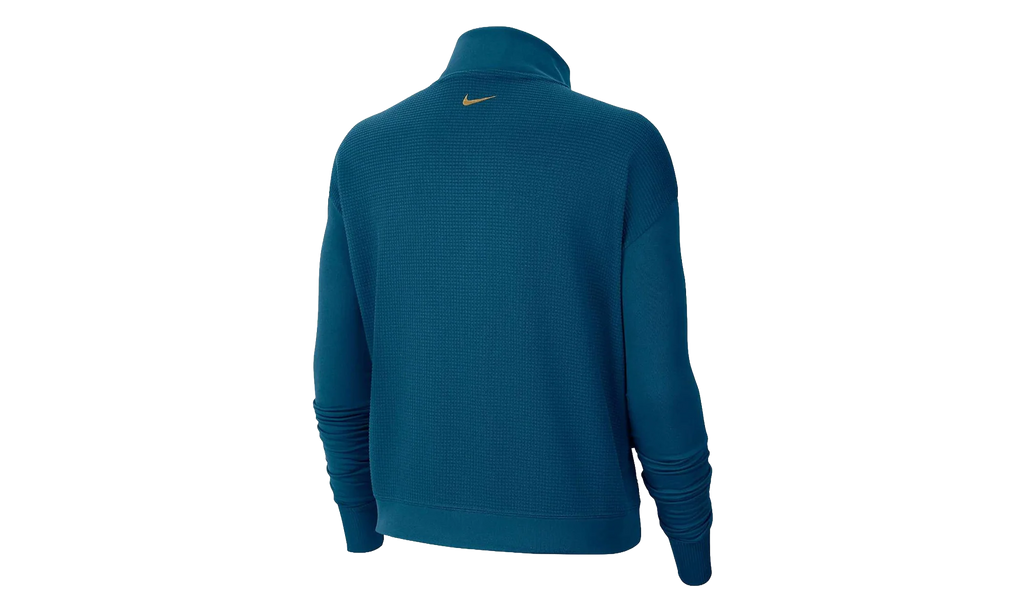 Icon Clash Midlayer Insulated Half Zip Top WMNS "Valerian Blue / Metallic Gold" CZ1624 460