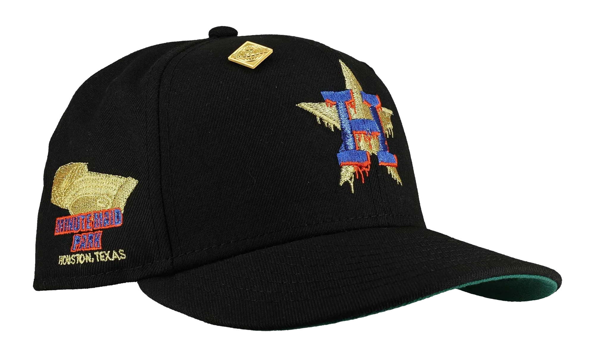 59FIFTY Houston Astros Drip Star Minute Made Park Fitted Hat "Metallic / Black" 123451299007