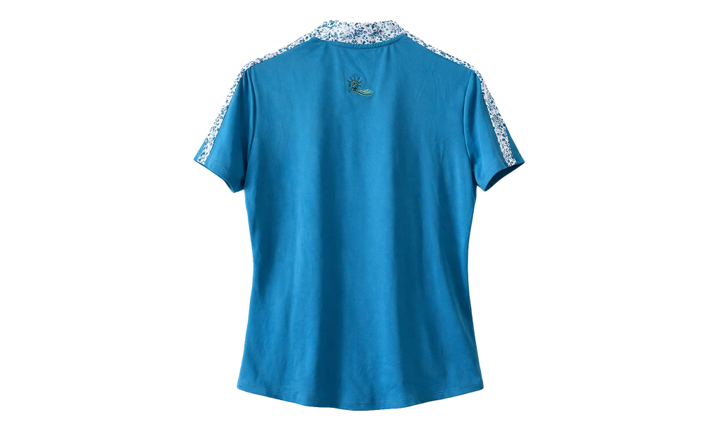 Novelty Sleeveless Polo WMNS "Glow Blue" EI7529
