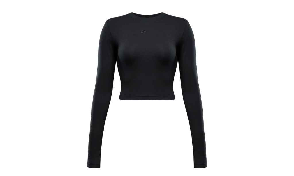 Sportswear Chill Knit Slim LS Cropped Top WMNS "Black" HF5322 010
