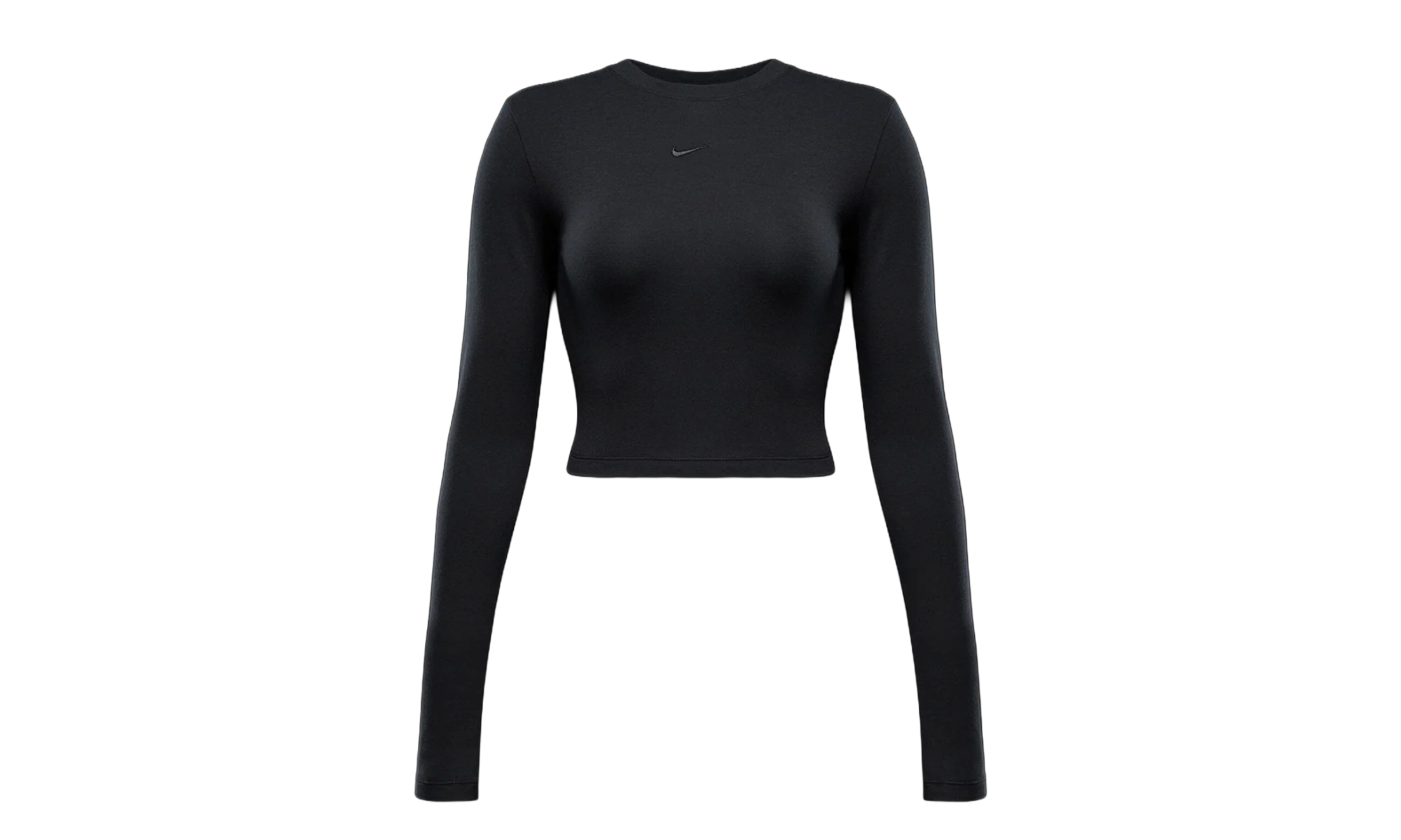 Sportswear Chill Knit Slim LS Cropped Top WMNS "Black" HF5322 010