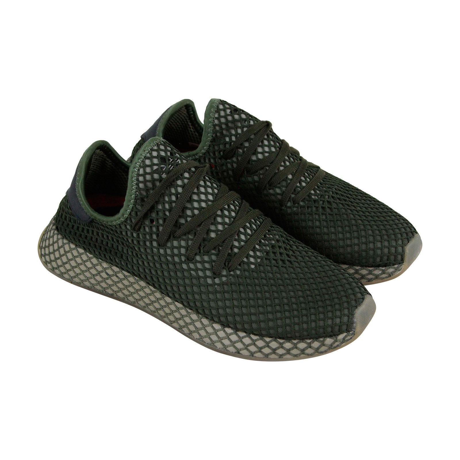 Deerupt Runner B41771 Mens Green Mesh Lace Up Lifestyle Sneakers Shoes