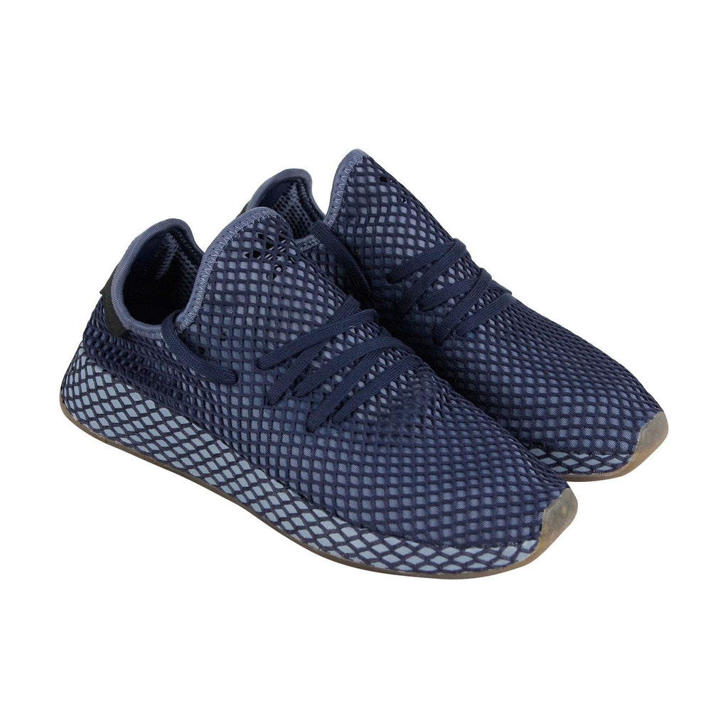 Deerupt Runner B41772 Mens Blue Mesh Lace Up Lifestyle Sneakers Shoes