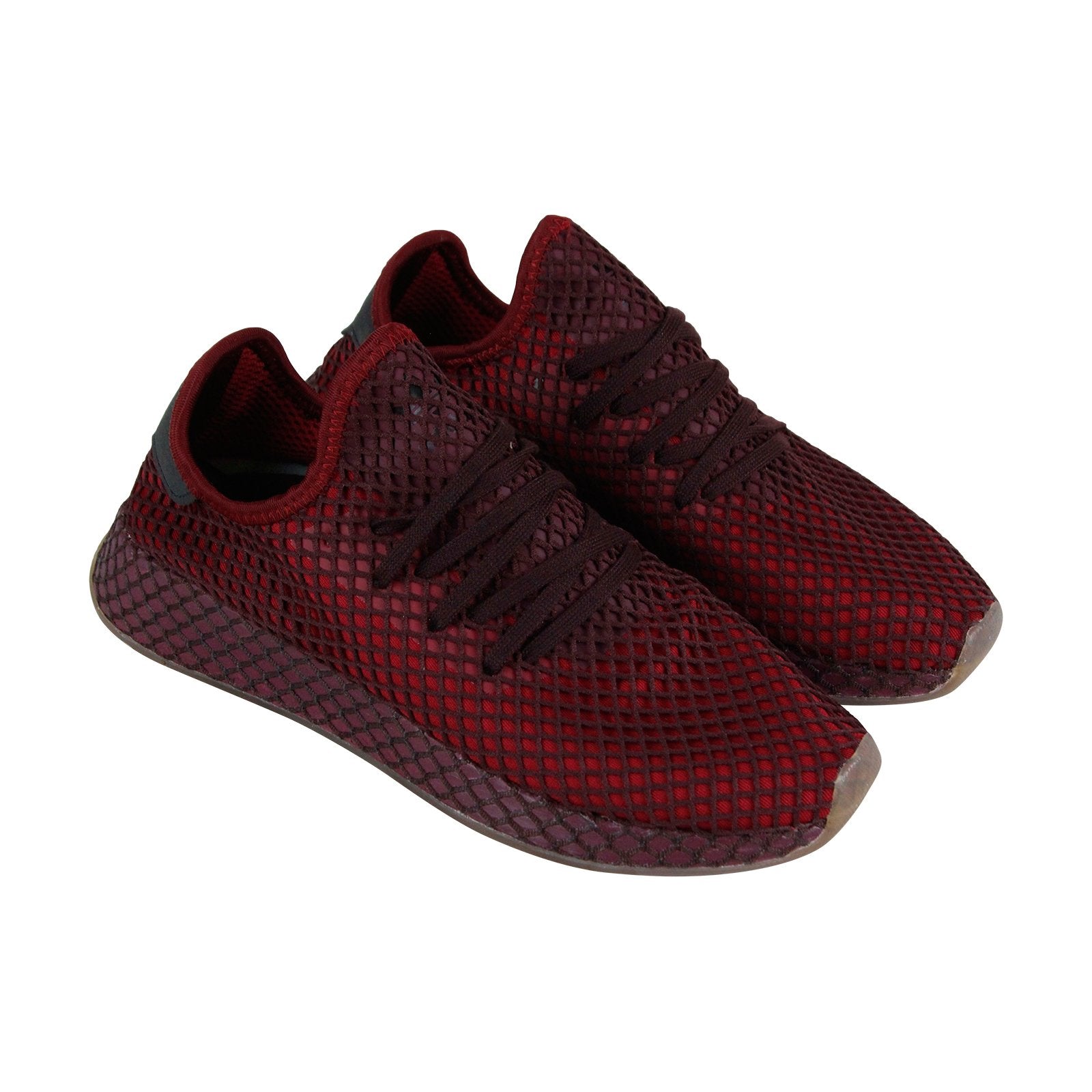 Deerupt Runner B41773 Mens Burgundy Mesh Lifestyle Sneakers Shoes