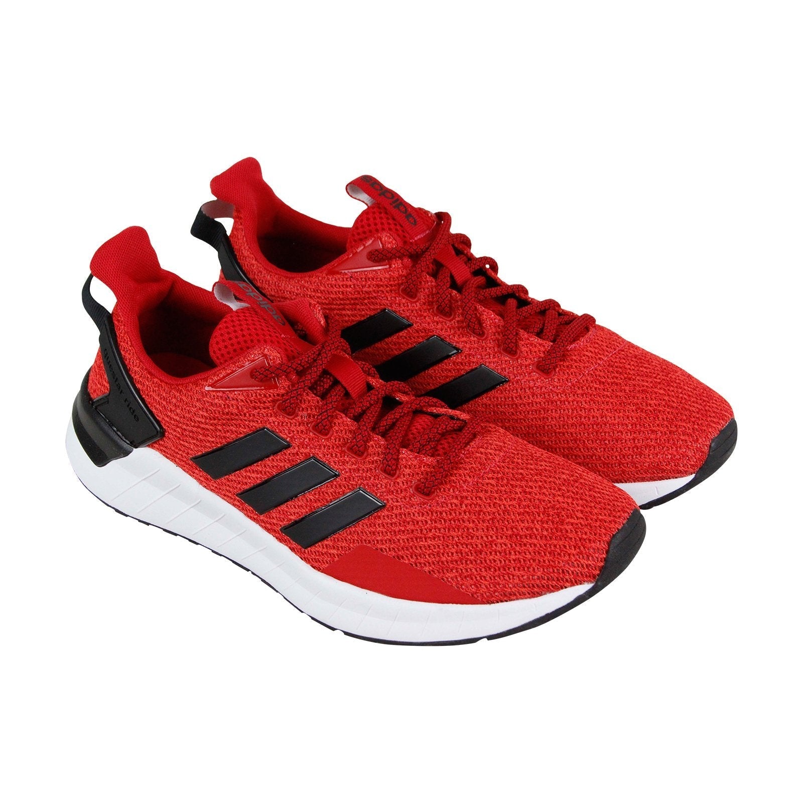 Questar Ride B44808 Mens Red Mesh Lace Up Athletic Running Shoes