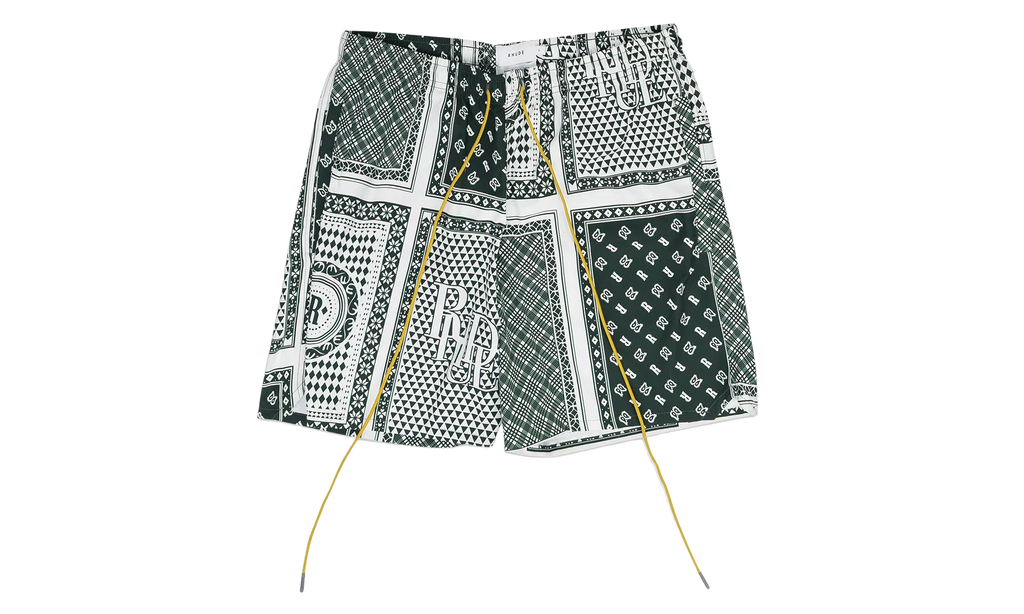 Card Print Swim Trunks "Green" RHDMACC0055 GRN
