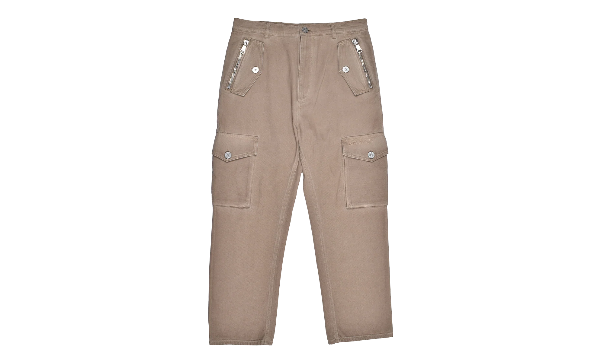 Loose Fit Cropped Cargo Trousers "Light Taupe" AH0PQ006CD968CB