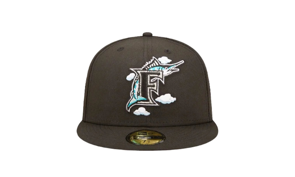 59Fifty MLB Florida Marlins Comic Cloud Fitted Hat "Black" 60243858