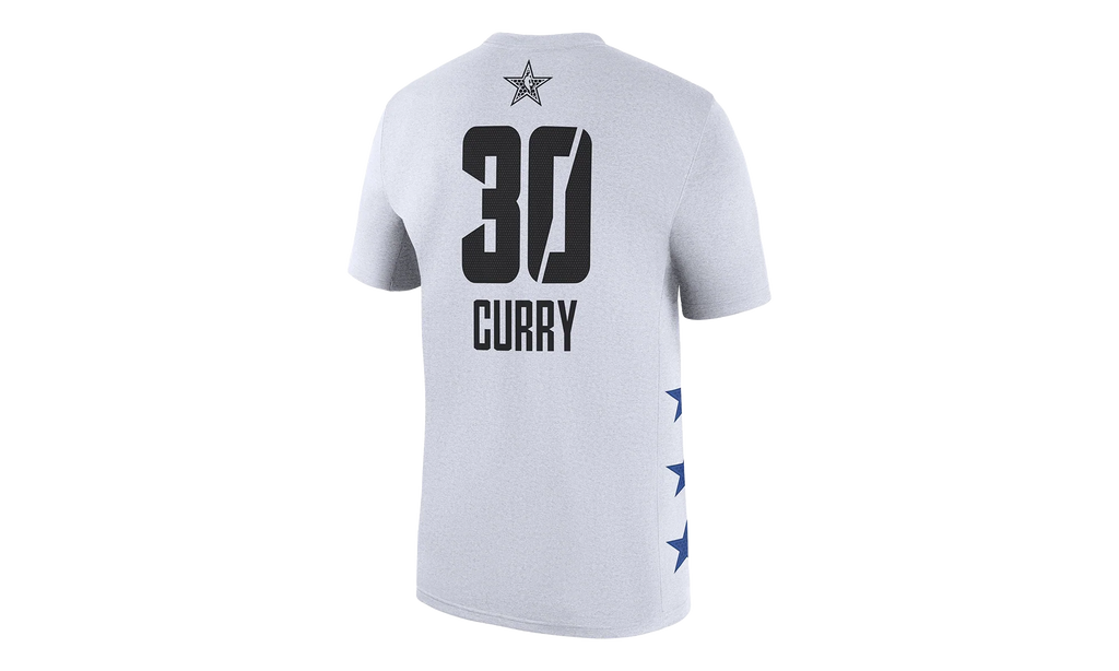 Air Jordan NBA GSW 2019 NBA All-Star T-Shirt "Stephen Curry - White" BQ2507 106
