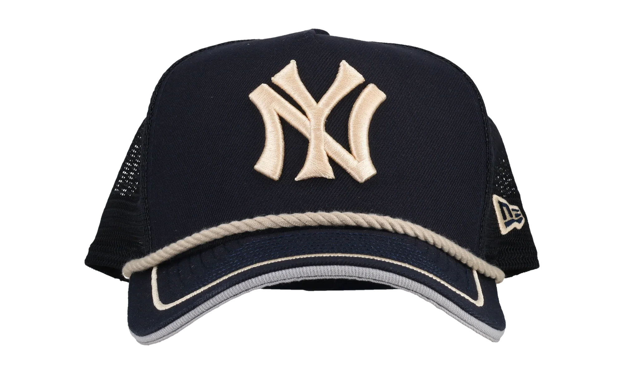 9FIFTY New York Yankees A Frame Trucker Snapback "Rope - Black" 44587535204540