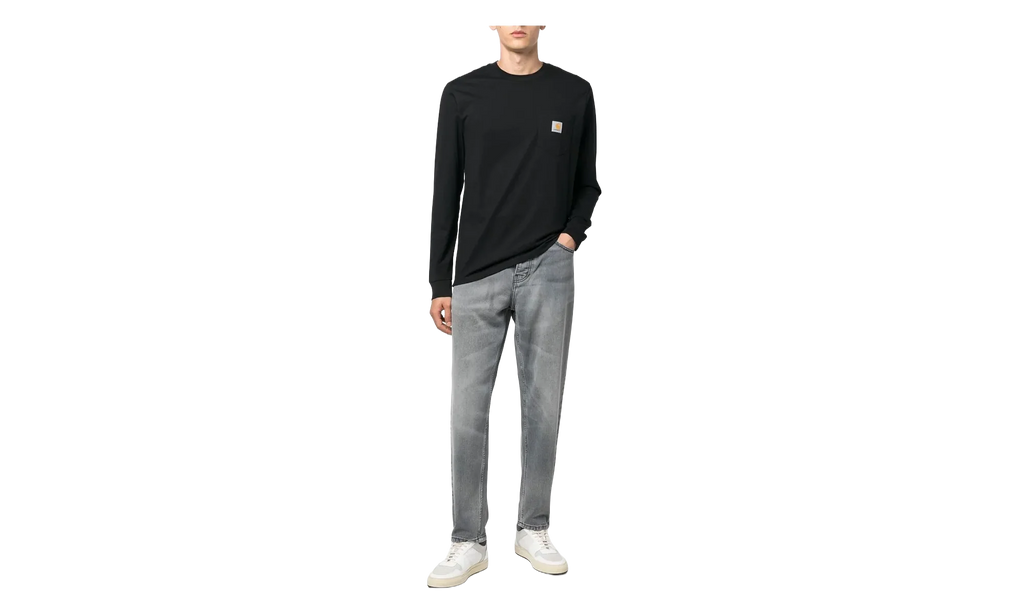 Long Sleeve Pocket T-shirt "Black" I030437 89XX