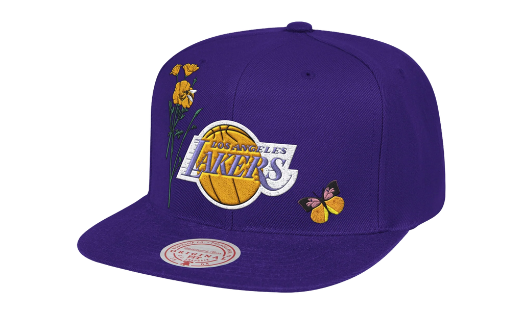 NBA Los Angeles Lakers HWC State Snapback Hat "Flower - Purple" 6HSSSH20057 LALPURP