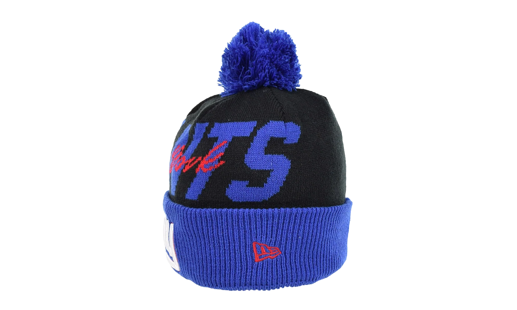 New York Giants Cuffed Knit Pom Beanie "Black / Blue" 60268805
