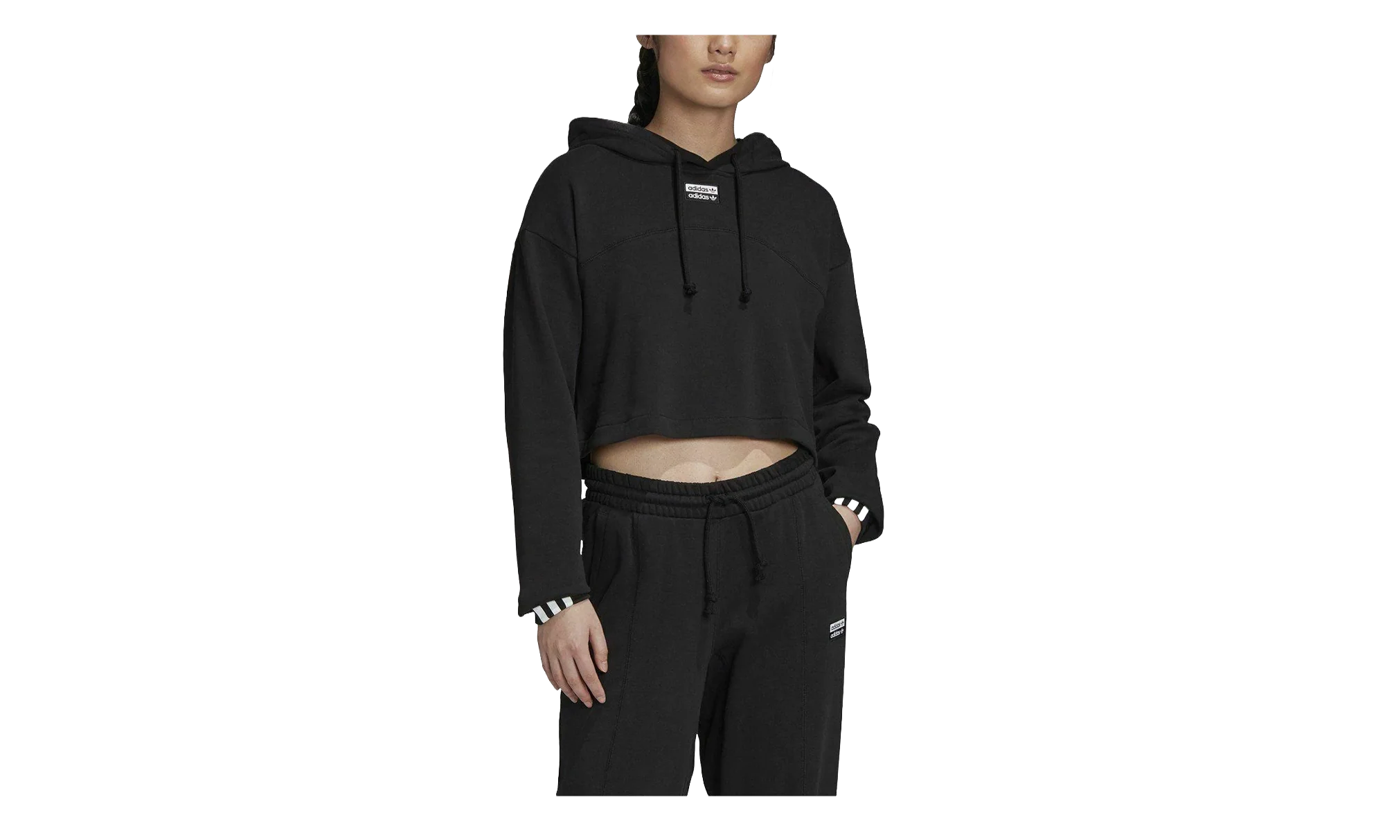 Originals Cropped Hoodie WMNS "Black" GD3090