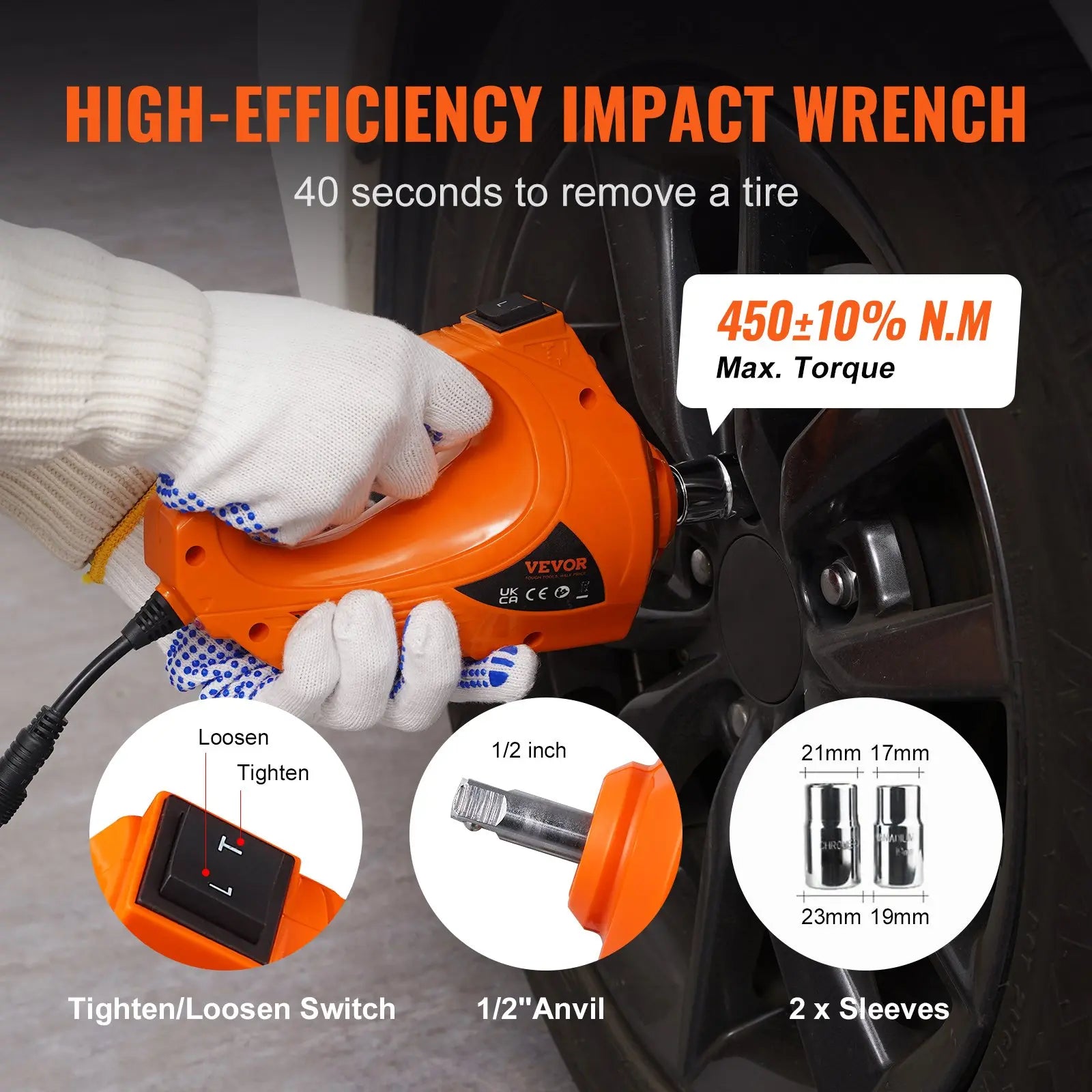 5 Ton Electric Car Jack Kit with Impact Wrench & Air Pump