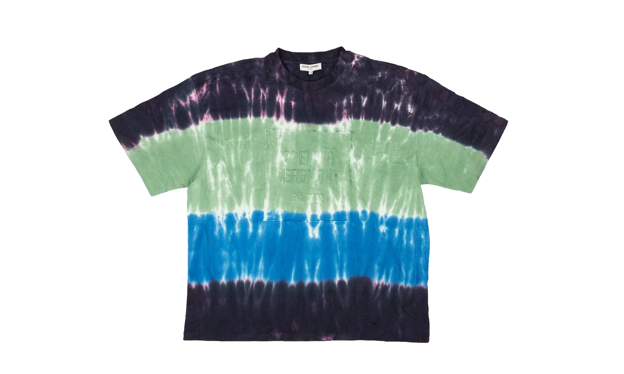 S/S Unisex Tie Dye Box Logo Tee "Clementine" 95 OCY 1088