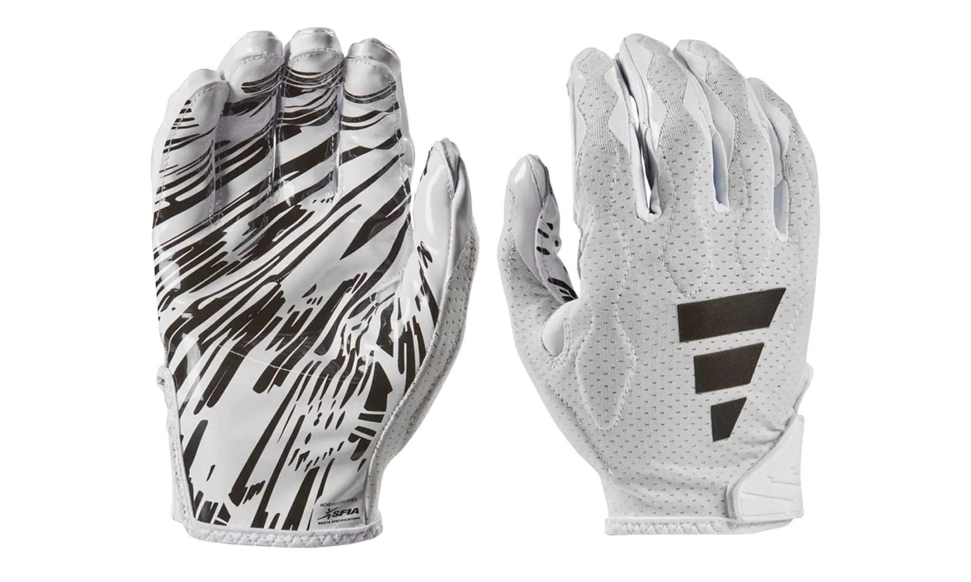 Freak 6.0 Padded Football Gloves "White / Black" AF1605 WHT BLK