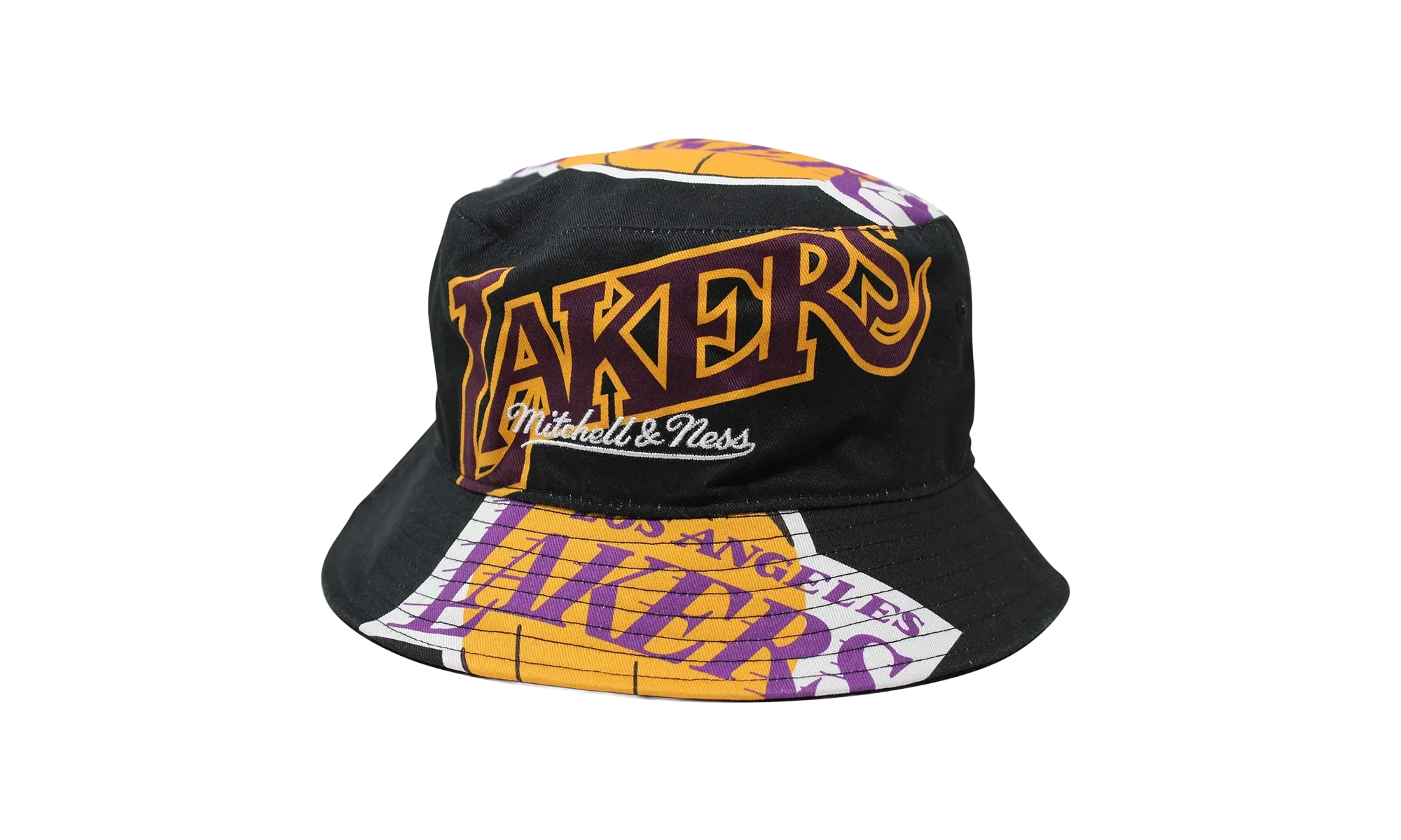NBA Hardwood Classics Cut Up Bucket Hat "Los Angeles Lakers - Black" BUCKSH21322 LALBLCK