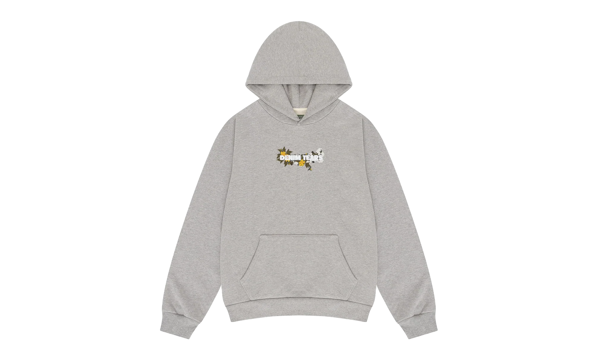 Embroidered Floral Logo Hoodie "Grey" DT350