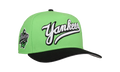 9FIFTY New York Yankees 1998 World Series Script A Frame Snapback Hat "Lime Green" NE242