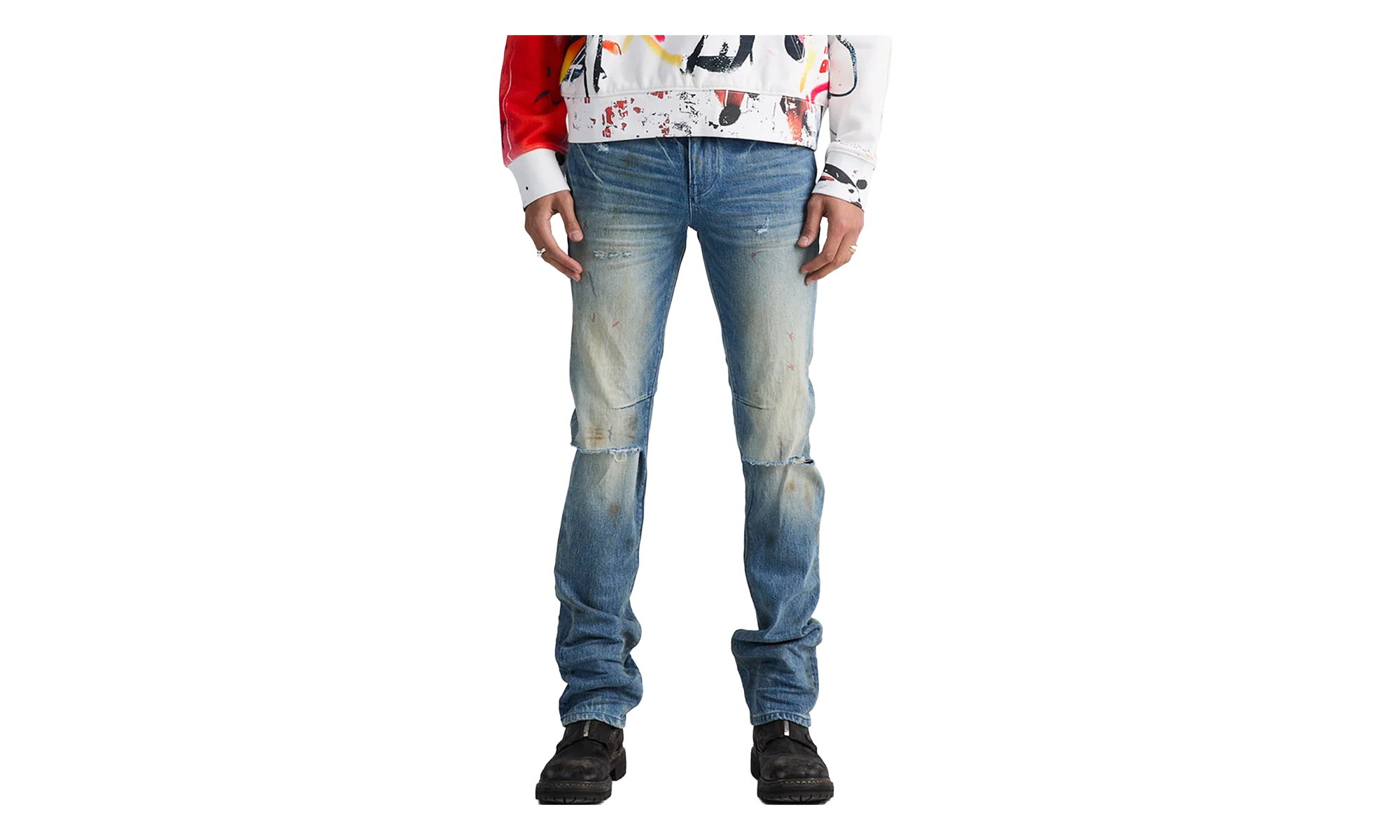 Olivier Stacked Jeans "Muddy Sky" MLFQD1070 B1838MDSKY