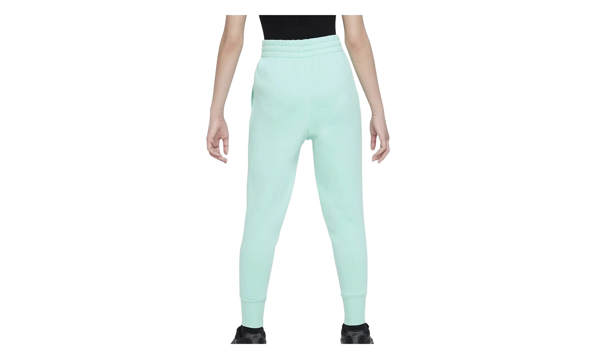Sportswear Club Fleece Girls' High-waisted Fitted Pants GS "Emerald Rise / Emerald Rise / White" FD2921 349