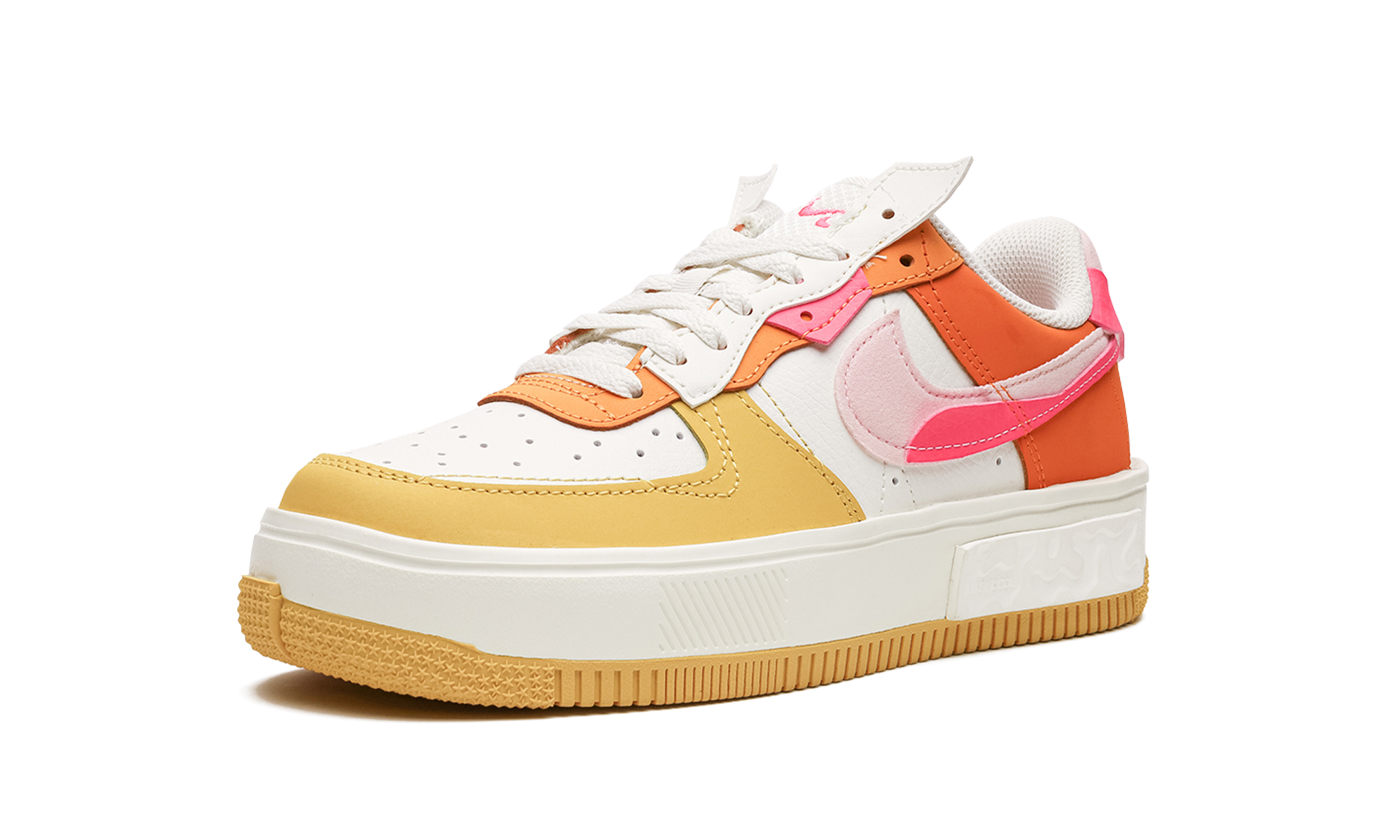 AIR FORCE 1 FONTANKA MNS WMNS"Summit White/Solar Flare/Medium Soft Pink/Hyper Pink" DX2675 100