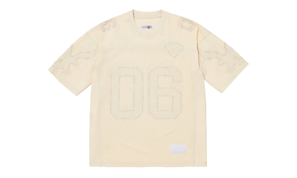 MM6 Maison Margiela Cotton Football Jersey "SS26 - Beige" SU27177