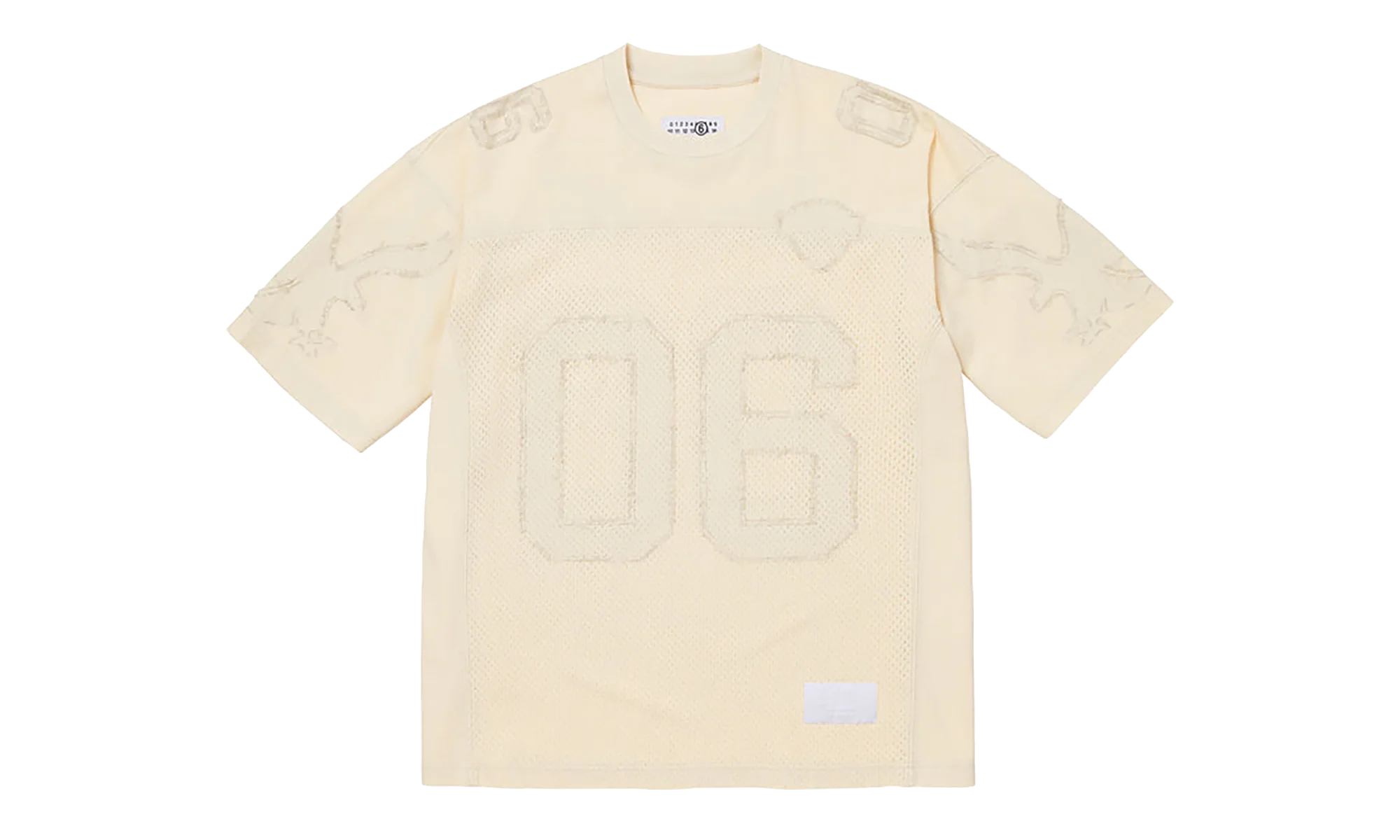 MM6 Maison Margiela Cotton Football Jersey "SS26 - Beige" SU27177