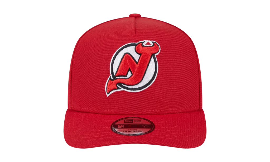 9FIFTY New Jersey Devils A Frame Snapback Hat "Red" NE172