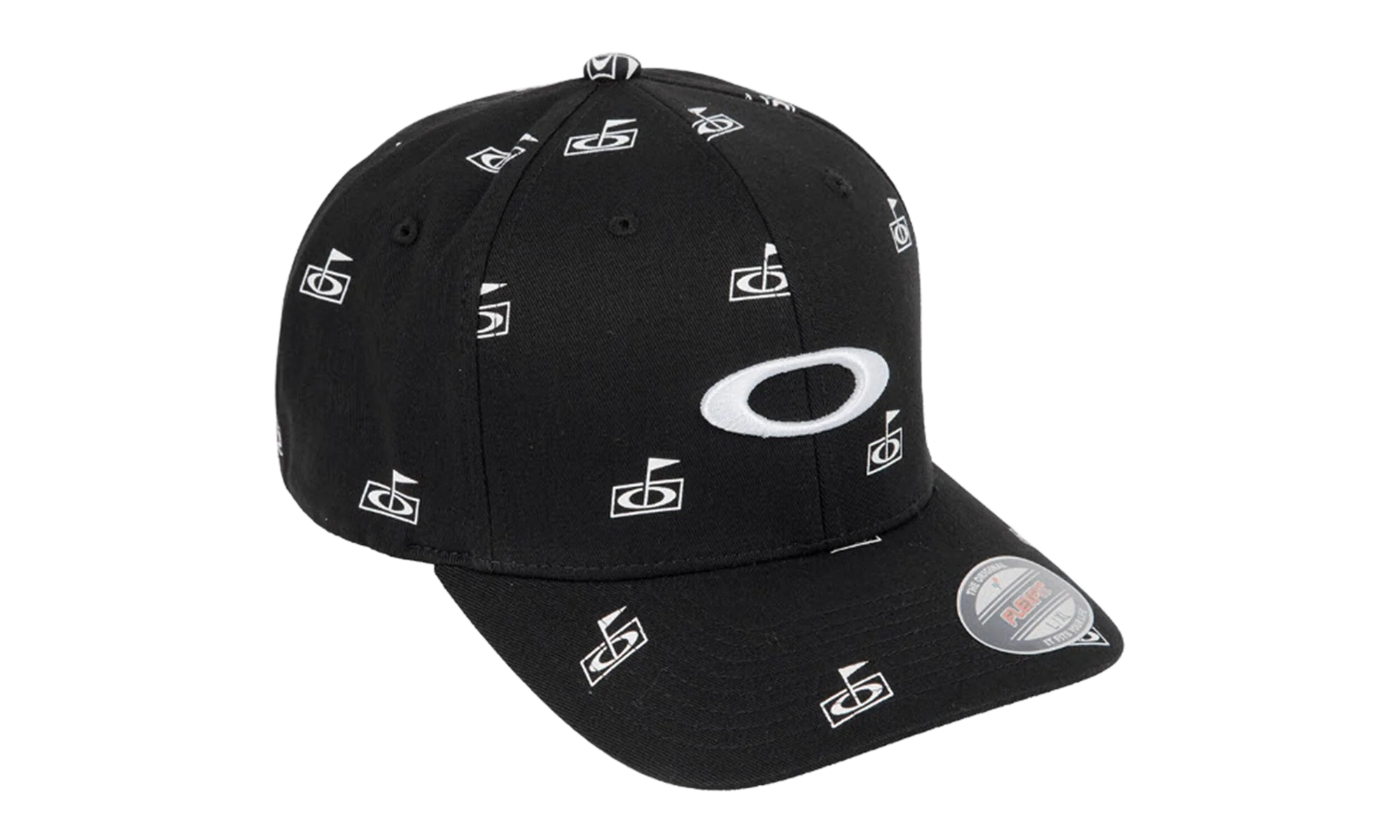 Flag Print Fitted Hat "Blackout" FOS901211 02E