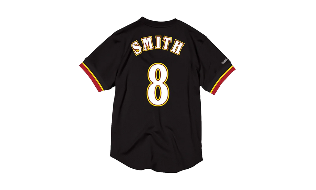 NBA Steve Smith Name & Number Mesh Crewneck Shirt "Atlanta Hawks - Black" BA8X4G AHA K KUQ