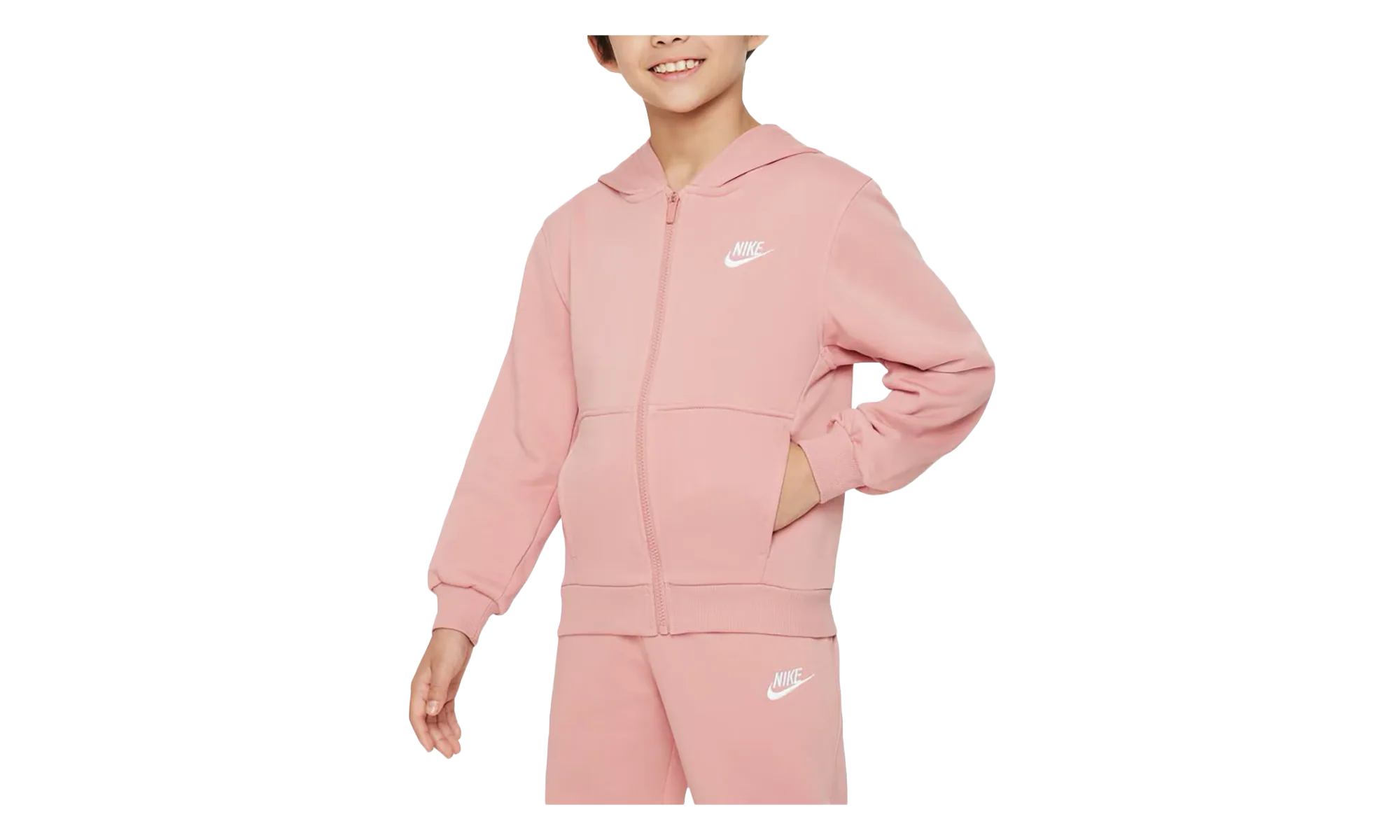 Parka Club Fleece French Terry Full Hoodie GS "Pink" FD3017 618