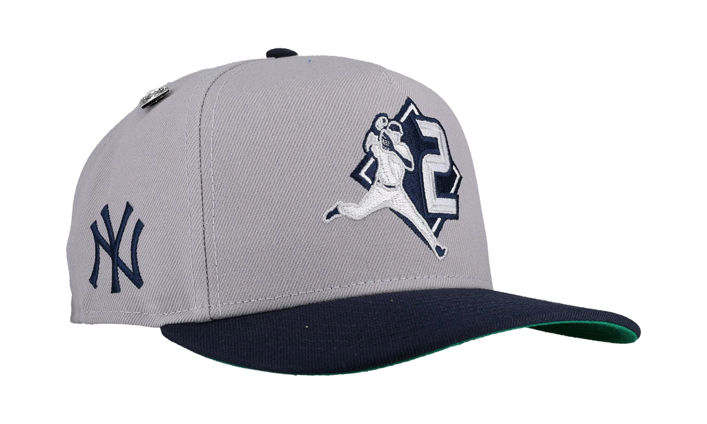 9FIFTY New York Yankees Derek Jeter 2 A Frame Snapback Hat "Grey / Navy" NE281