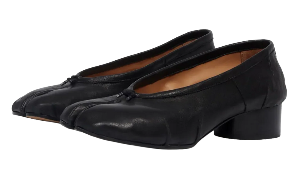 Leather Heeled Tabi Ballerina Flats WMNS "Black" S58WZ0128P6378T8013