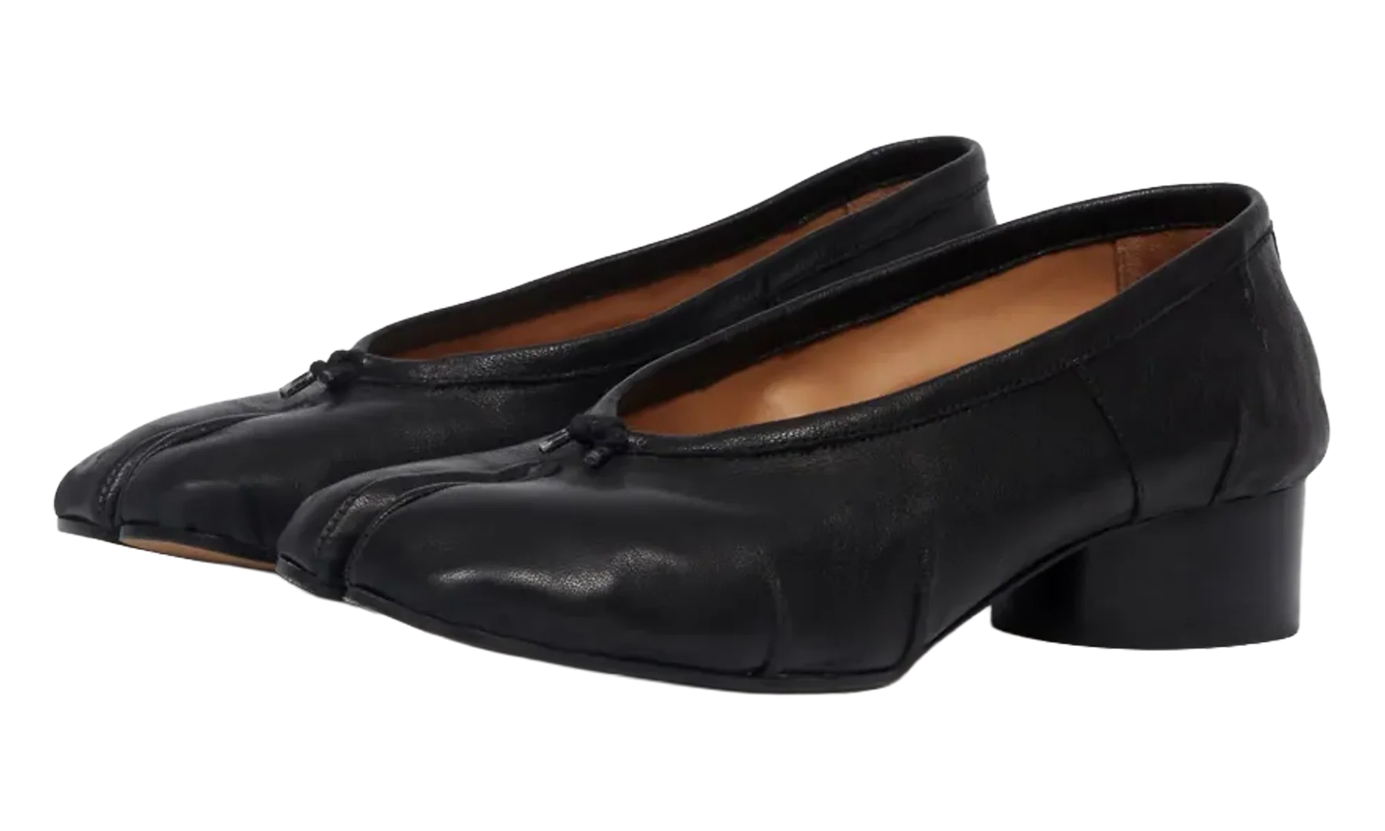 Leather Heeled Tabi Ballerina Flats WMNS "Black" S58WZ0128P6378T8013