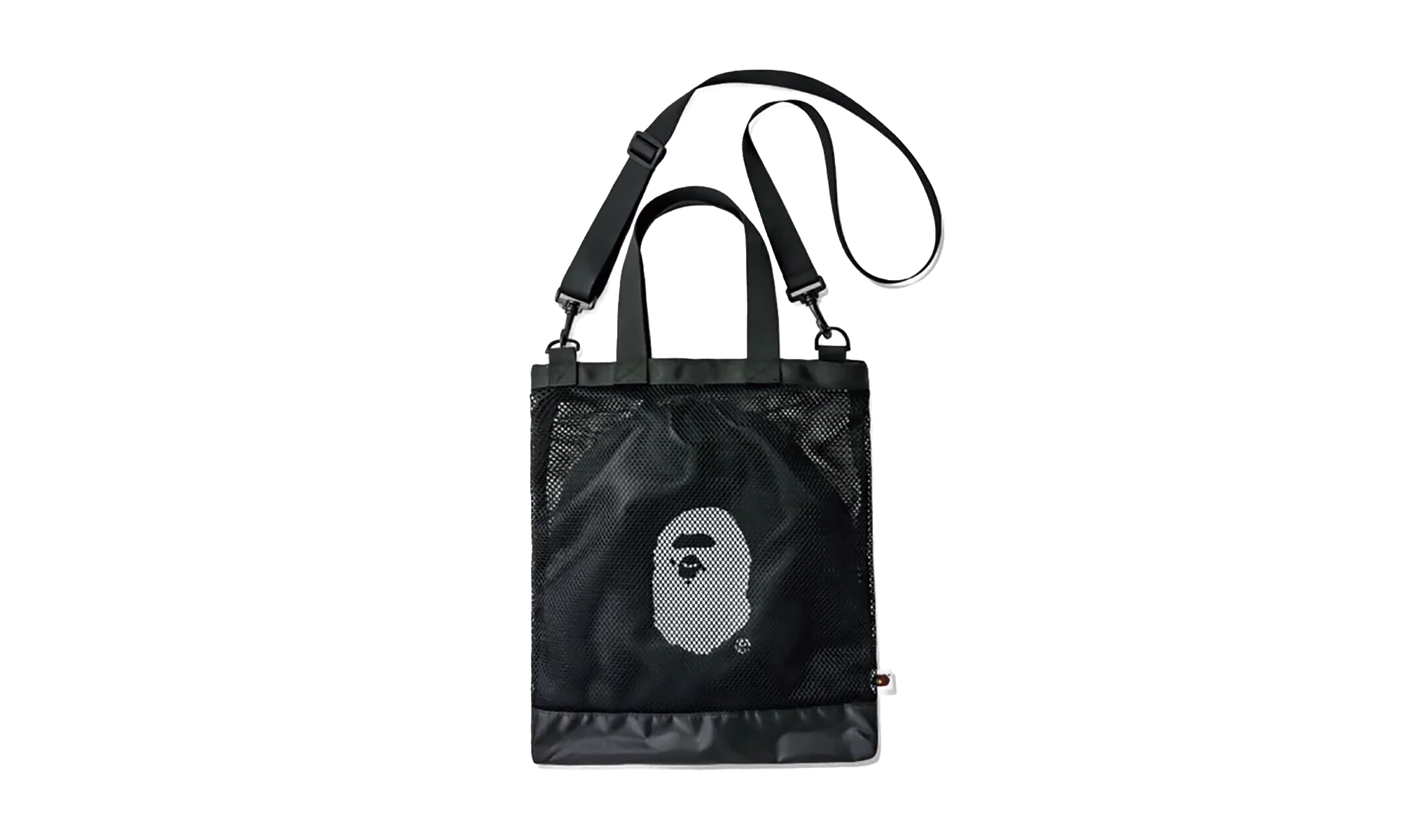A Bathing Ape 'Ape Head' Mesh Bag "Black" RA 1002