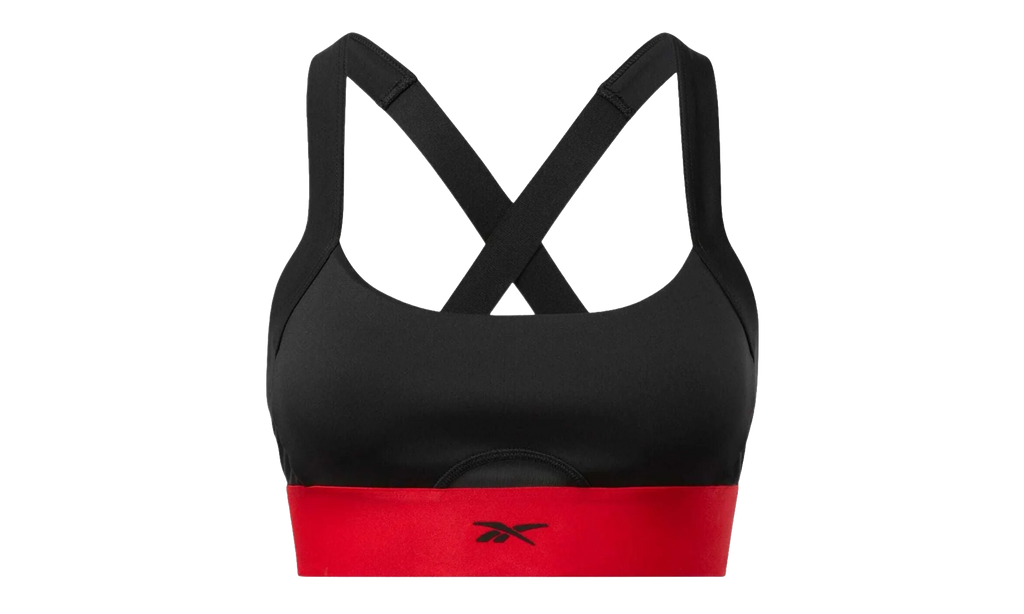 Cardi B Workout Bra WMNS "Black / Red" H48421