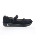 Alegria Belle BEL-277 Womens Black Leather Hook & Loop Mary Jane Flats Shoes