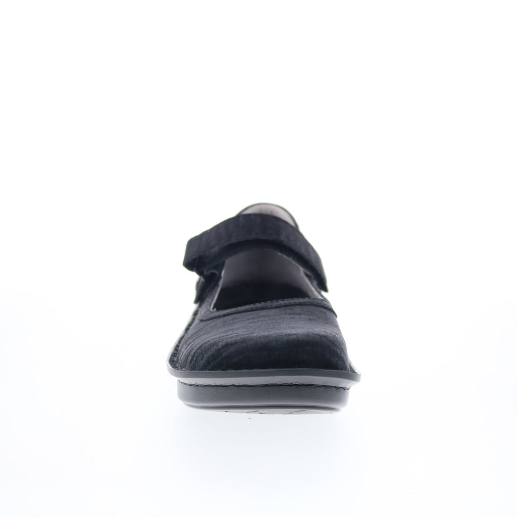 Alegria Belle BEL-277 Womens Black Leather Hook & Loop Mary Jane Flats Shoes