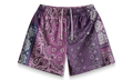 Patchwork Paisley Shorts "Purple" BS112