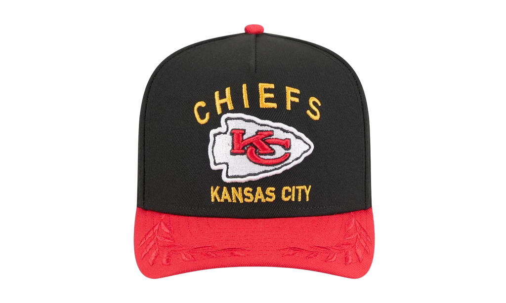 9FIFTY Kansas City Chiefs NFL A Frame Snapback Hat "Black / Red" NE136