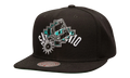 NBA Hardwood Classics Double Up Snapback Cap "San Antonio Spurs - Black" HS9644 SASBLCK