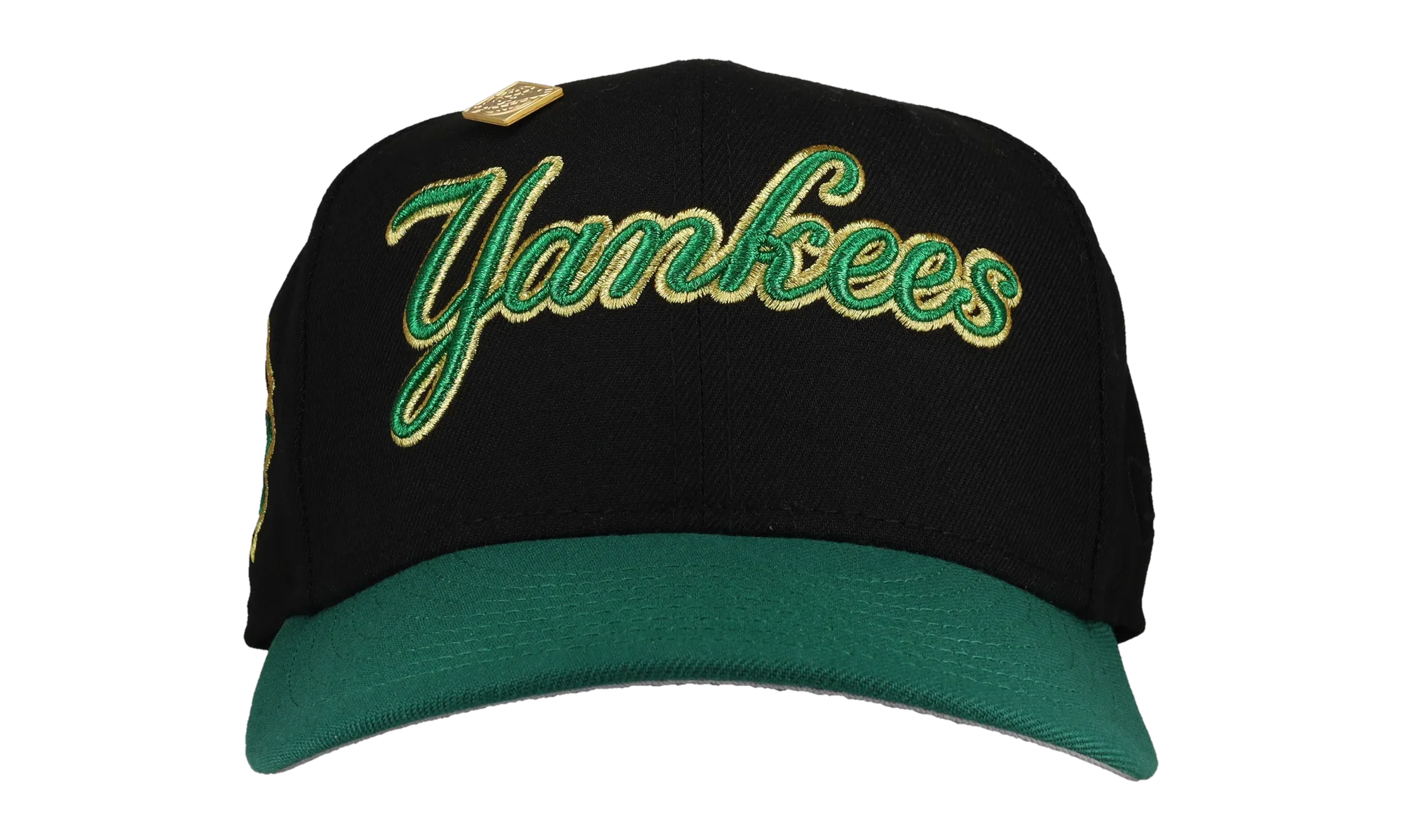 59FIFTY New York Yankees 1999 WS Fitted Hat "Metallic Script - Black / Green / Gold" 123451298979