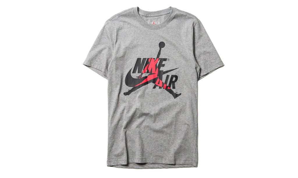 Air Jordan Jumpman Mashup Classics Short Sleeve Tee "Grey / Black / Red" BV5905 091