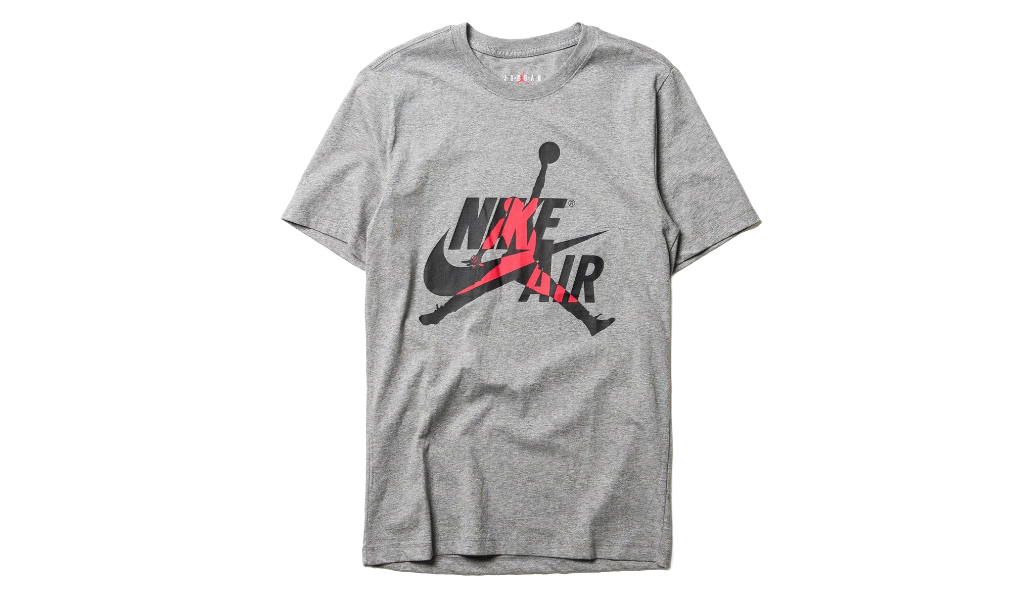 Air Jordan Jumpman Mashup Classics Short Sleeve Tee "Grey / Black / Red" BV5905 091