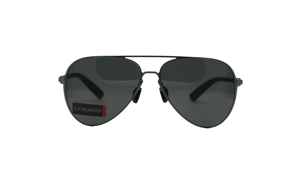 Litewire Aviator Sunglasses "Gray Polarized - Satin Gunmetal / Black Rubber" 8640136 310108